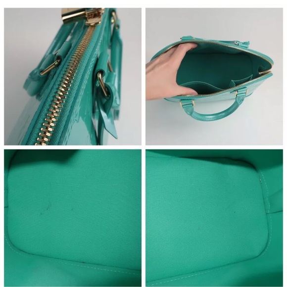 SOLD!!!😍Louis Vuitton Bleu Lagon Vernis LV Alma - Picture 8 of 9